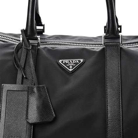 prada duffle handbag nylon black|prada saffiano duffle bag.